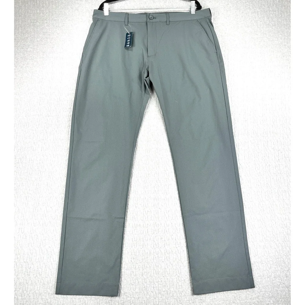 New J.Crew Tech Pant Mens 35x32 Gray Slim Fit Flex Performance Chino AA712